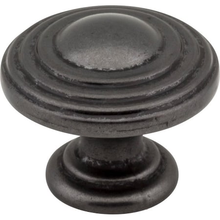 Jeffrey Alexander 1-1/4" Diameter Gun Metal Stacked Bremen 2 Cabinet Knob 137DACM